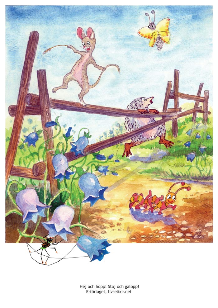 Nr. 2: Ur barnbilderboken 'Hej och hopp! Stoj och galopp!' E-förlaget, Eija I. Korhonen
